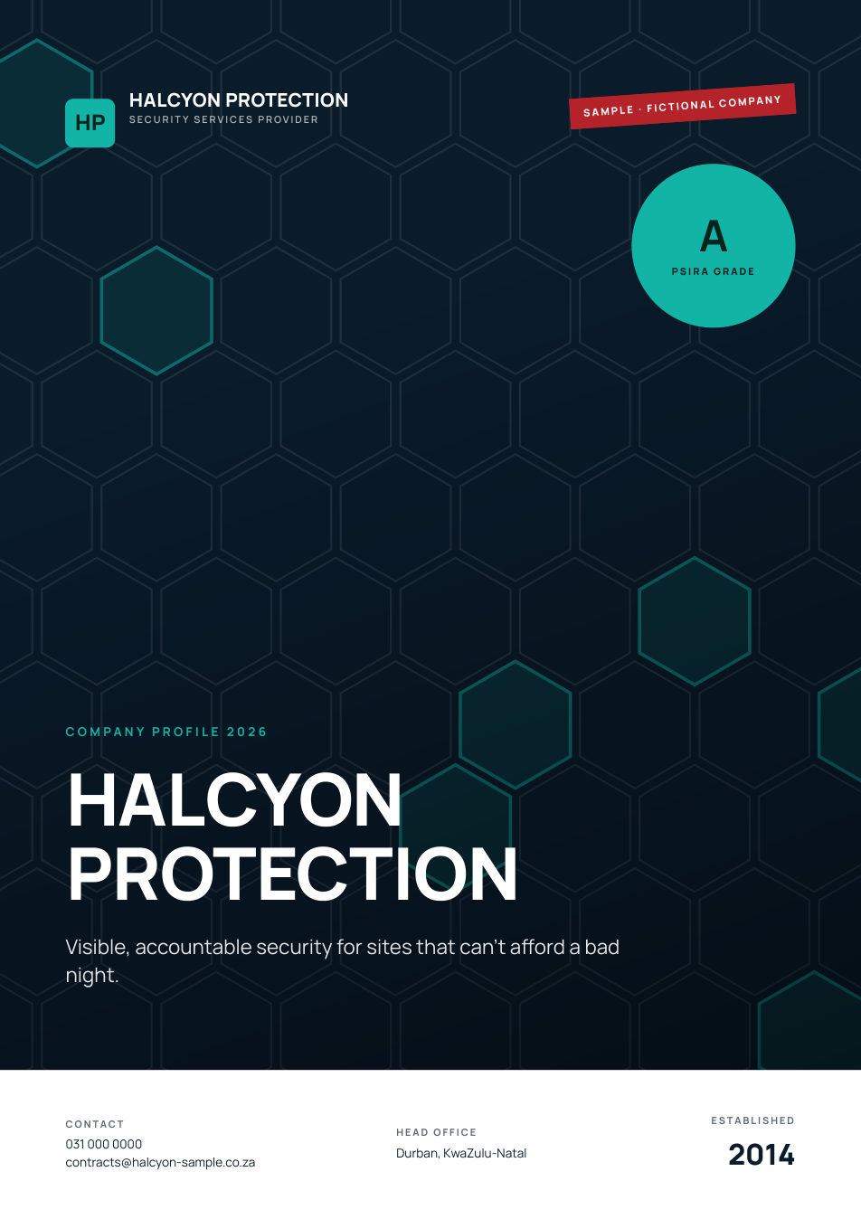 Halcyon Protection sample profile cover